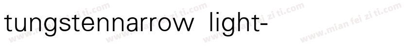 tungstennarrow light字体转换